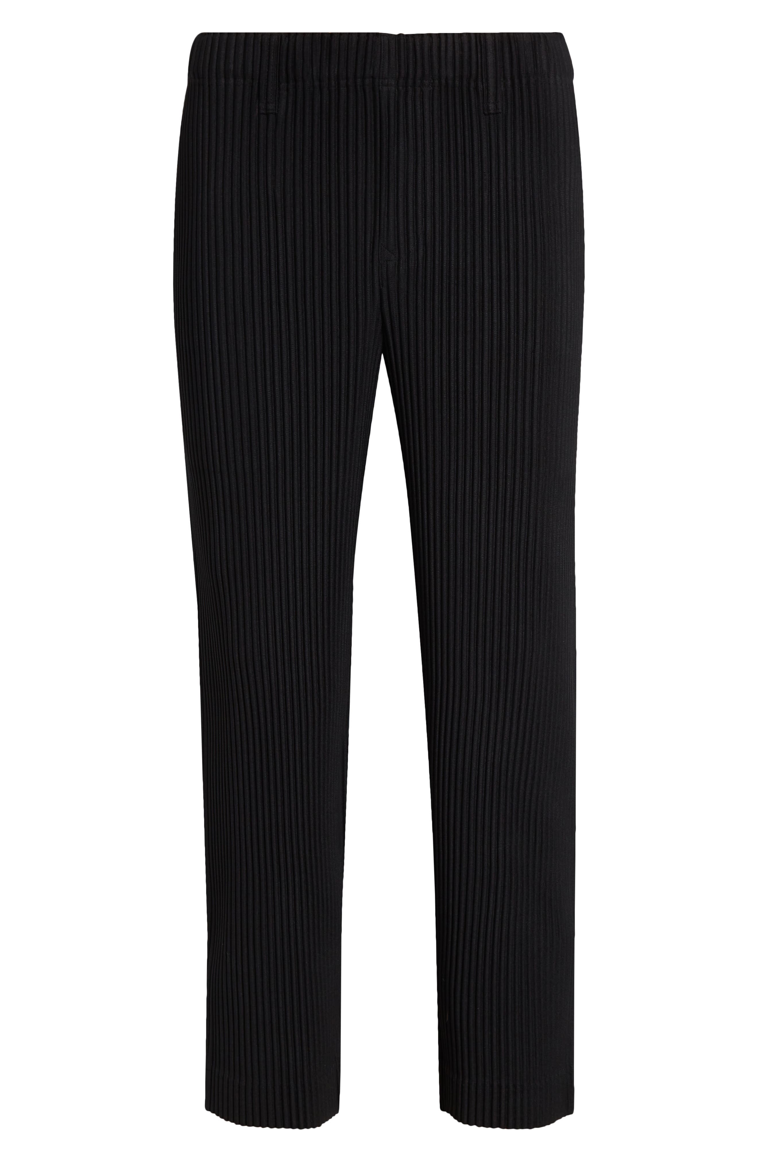 Basics Pleated Straight Leg Pants (Men) | Nordstrom