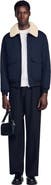 SANDRO Shearling collar aviator jacket