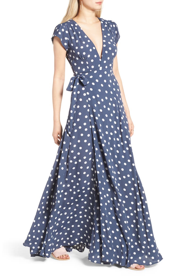 Sid Wrap Maxi Dress (Nordstrom Exclusive), Alternate, color, INK