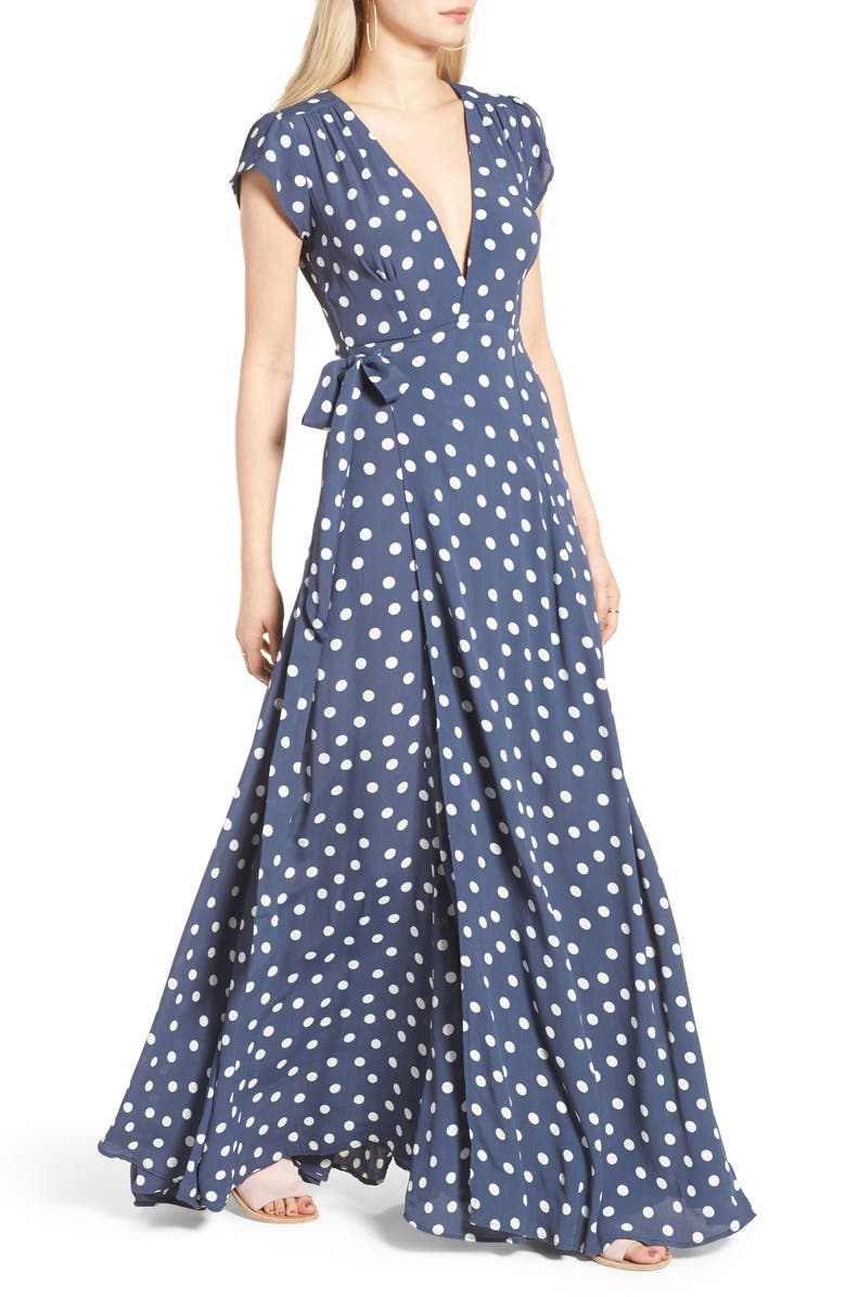 Tularosa Sid Wrap Maxi Dress, Alternate, color, 