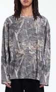 JADED LONDON Woodland Camo Long Sleeve Waffle T-Shirt