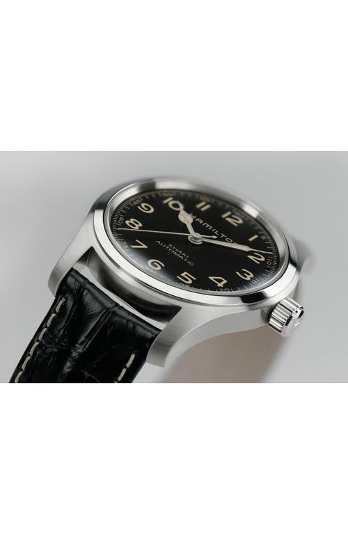 Hamilton Khaki Field Automatic Leather Strap Watch, 42mm