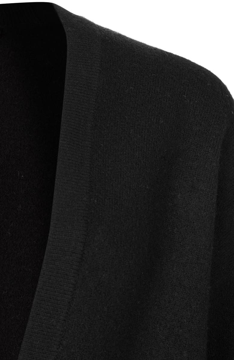 AllSaints Essy Leather Cuff Wool Cardigan, Alternate, color,