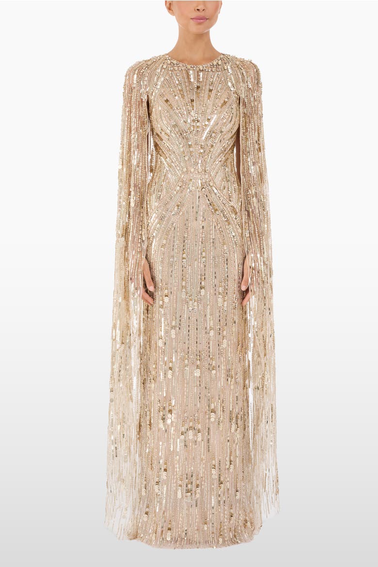 Elio Sequin-Embellished Maxi Dress, Main, color, Illusion