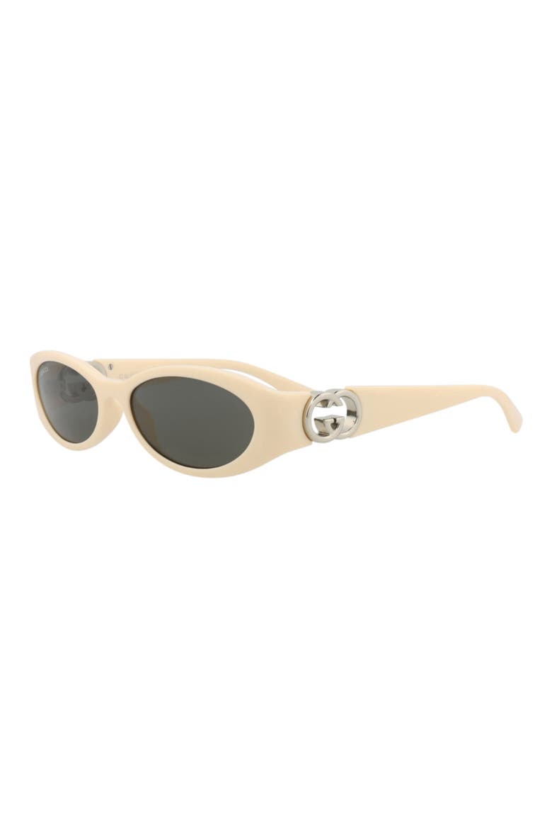 54mm Oval Sunglasses, Alternate, color, IVORY IVORY GREY