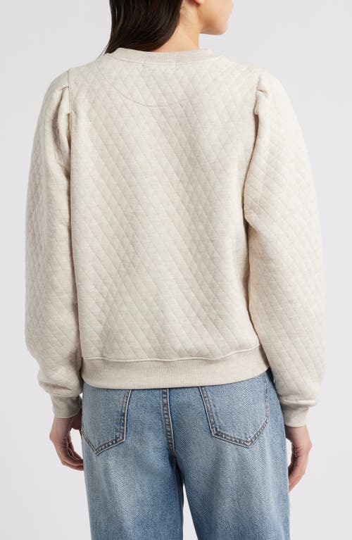 Marine Layer Corbet Quilted Sweatshirt In Oat Heather