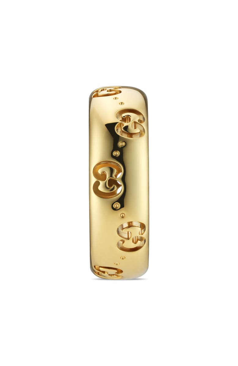 Gucci Icon GG Cutout Band Ring, Alternate, color, Yellow Gold