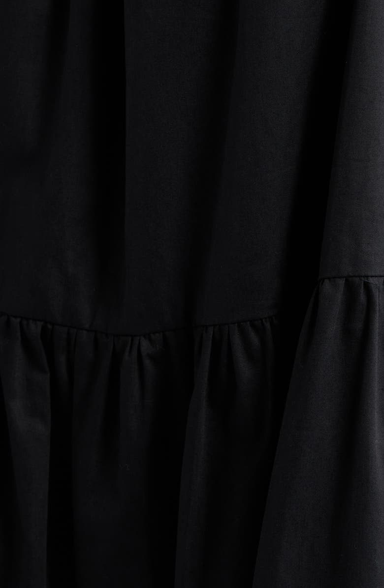 Solid & Striped The Addison Tiered Cotton Sundress, Alternate, color, Noir