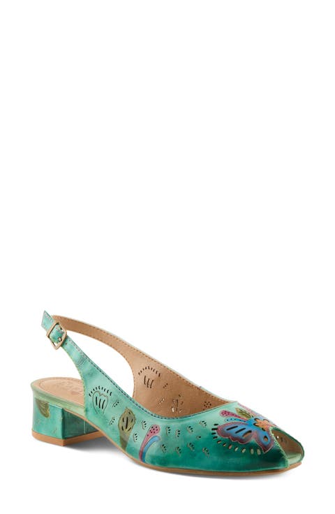 Streetpeep Slingback Peep Toe Sandal (Women)
