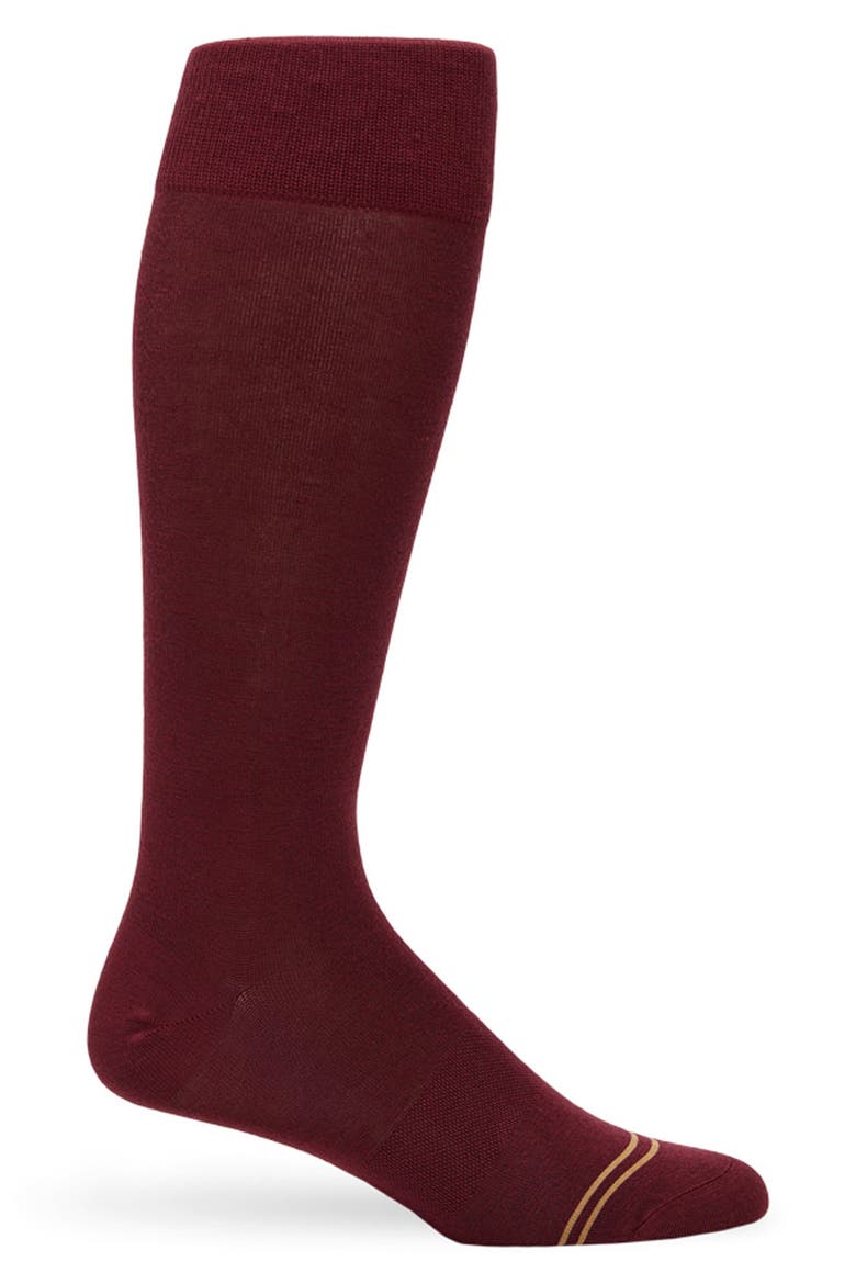 Nelson Mid-Calf Premium Novelty Dress Socks, Main, color, MAROON