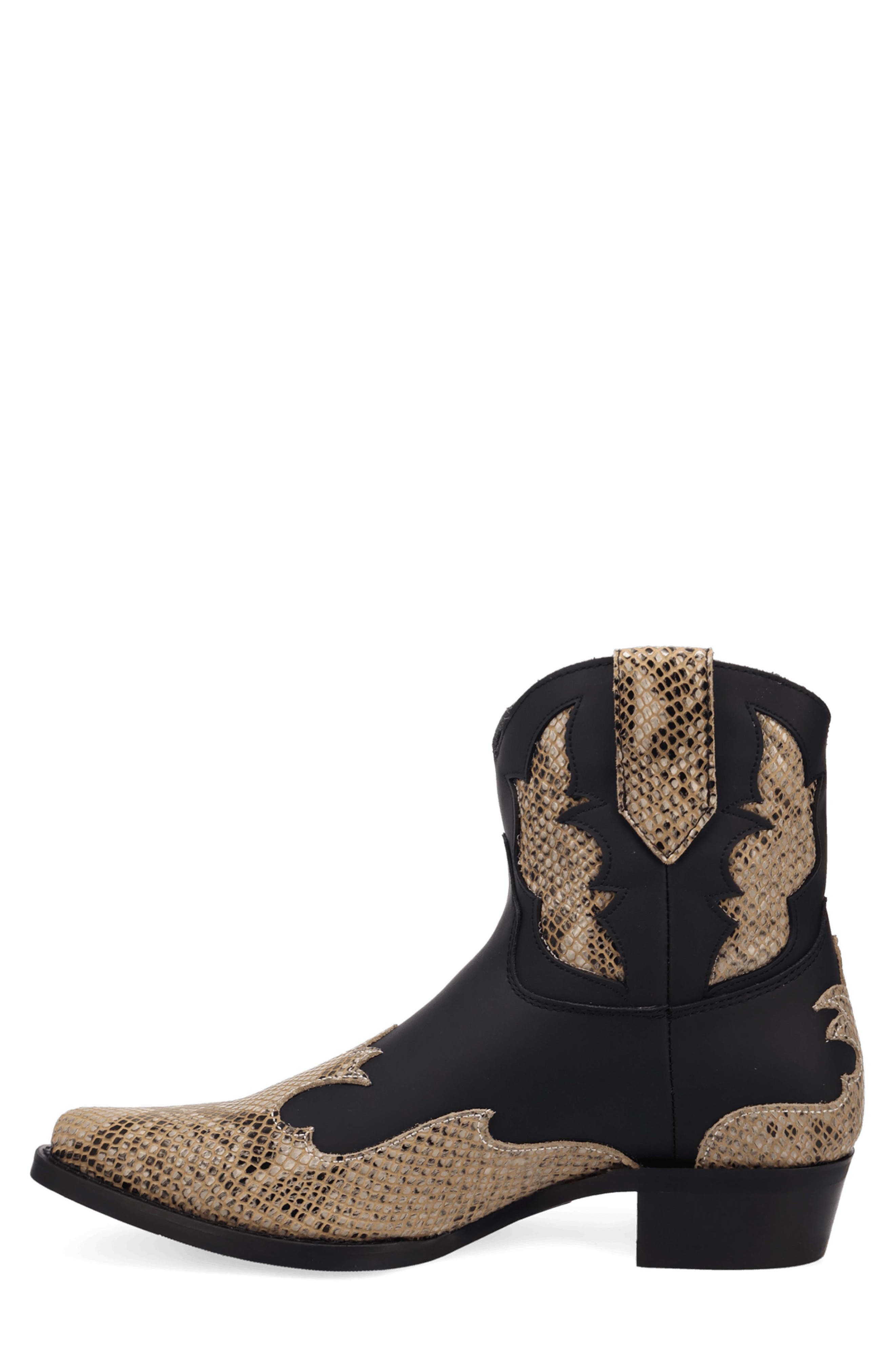 Serpico Leather Western Boot, Alternate, color, BLACK