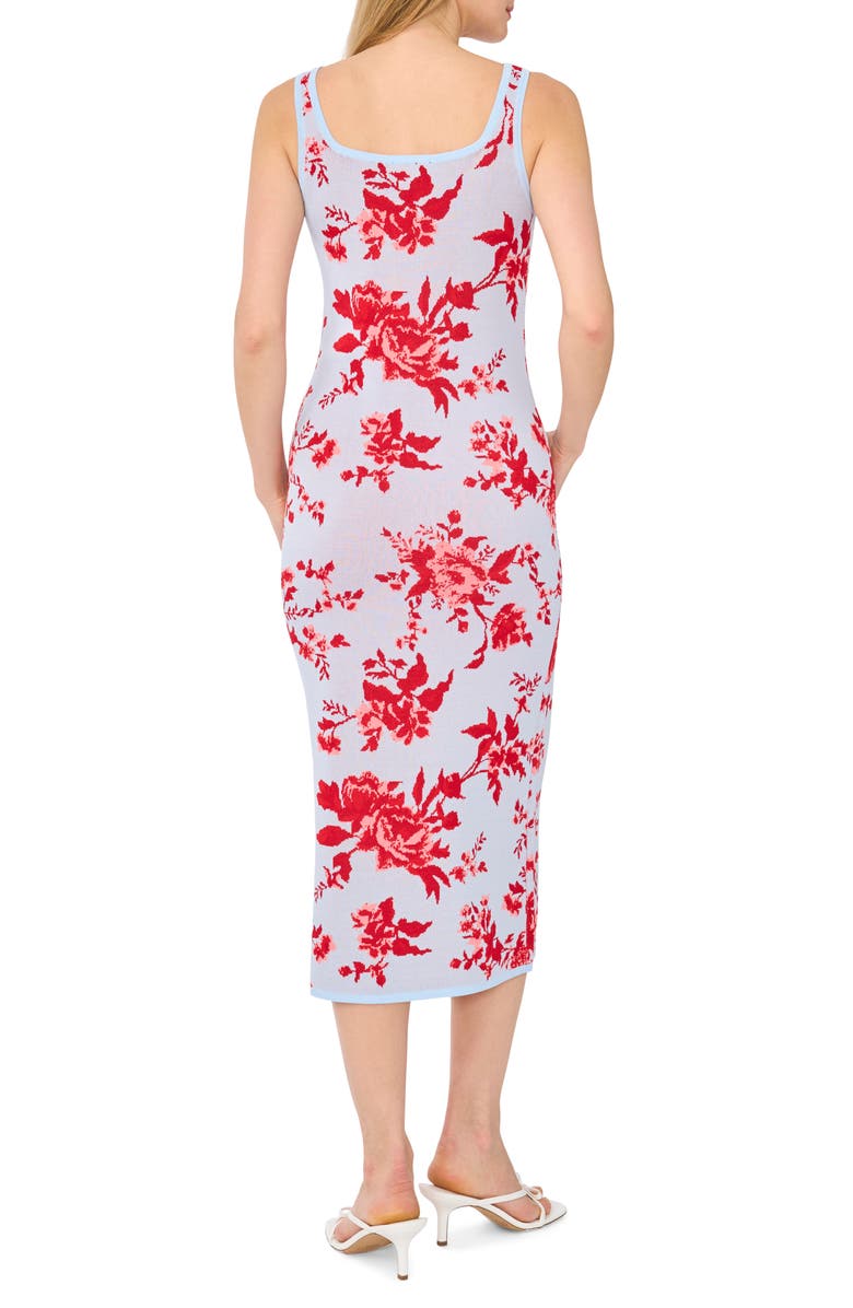 Ted Baker Floral Sleeveless Sweater Dress with Cardigan, Alternate, color, Dusty Sky Blue
