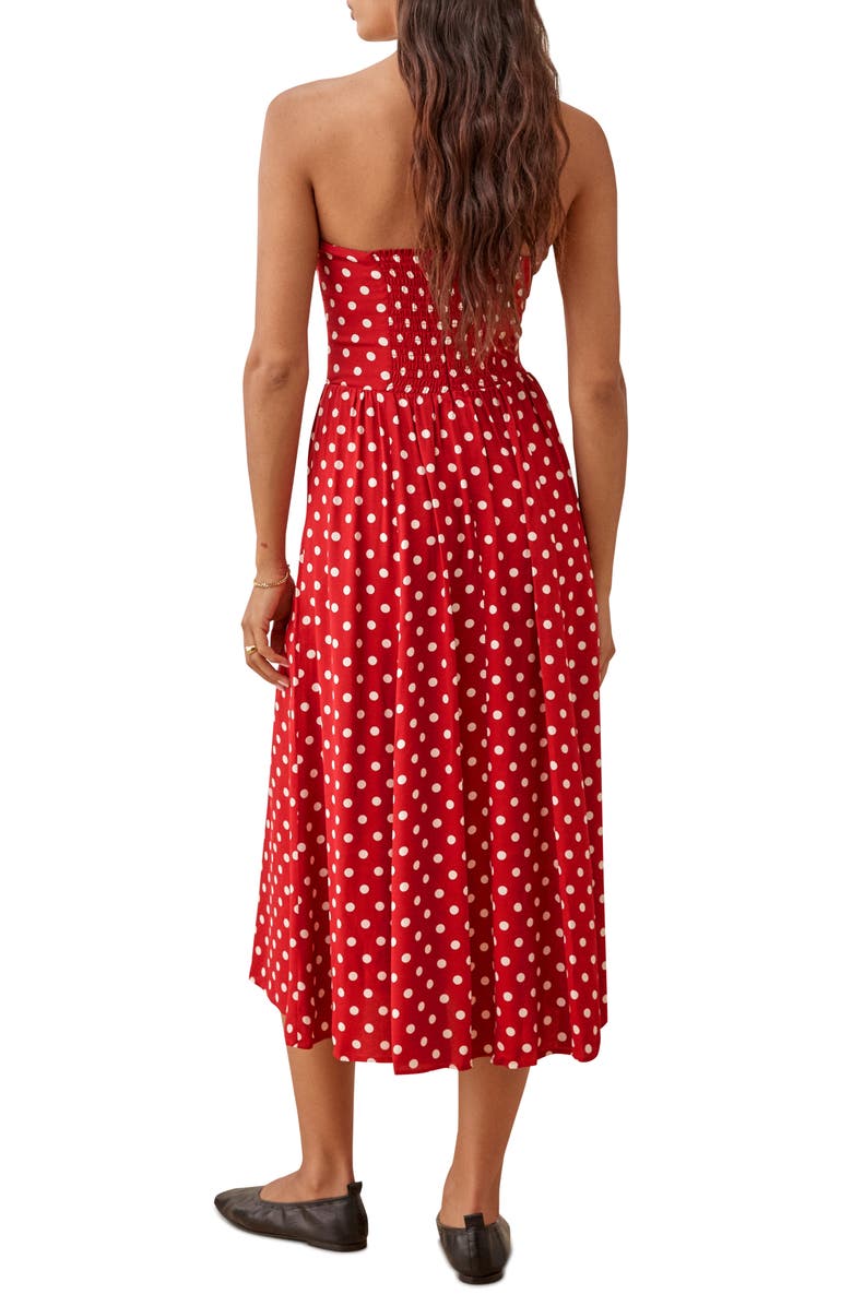 Reformation Aymeline Strapless Sundress, Alternate, color, 