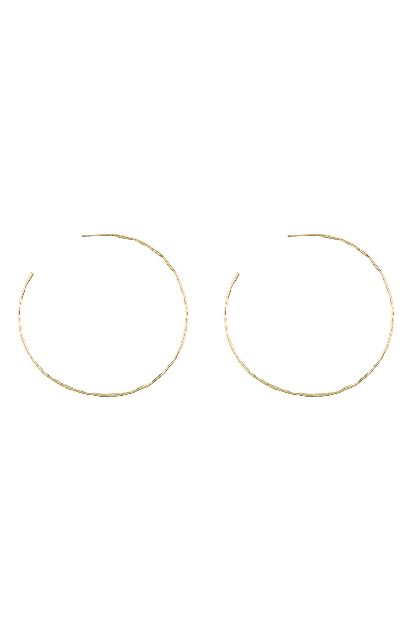 NORDSTROM RACK Demi Fine 54mm Hammered Hoop Earrings