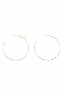 NORDSTROM RACK Demi Fine 54mm Hammered Hoop Earrings