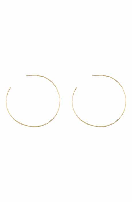 NORDSTROM RACK Demi Fine 54mm Hammered Hoop Earrings