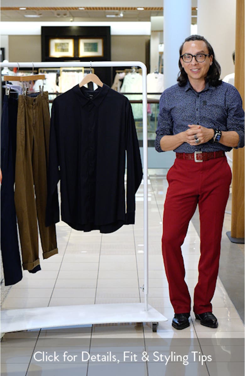 Stretch Cotton Blend Button-Up Shirt, sales video thumbnail