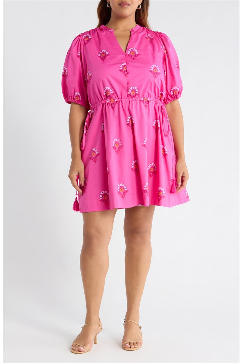 Scarlett Floral Hesper Minidress, Main, color, FUCHSIA-PINKS