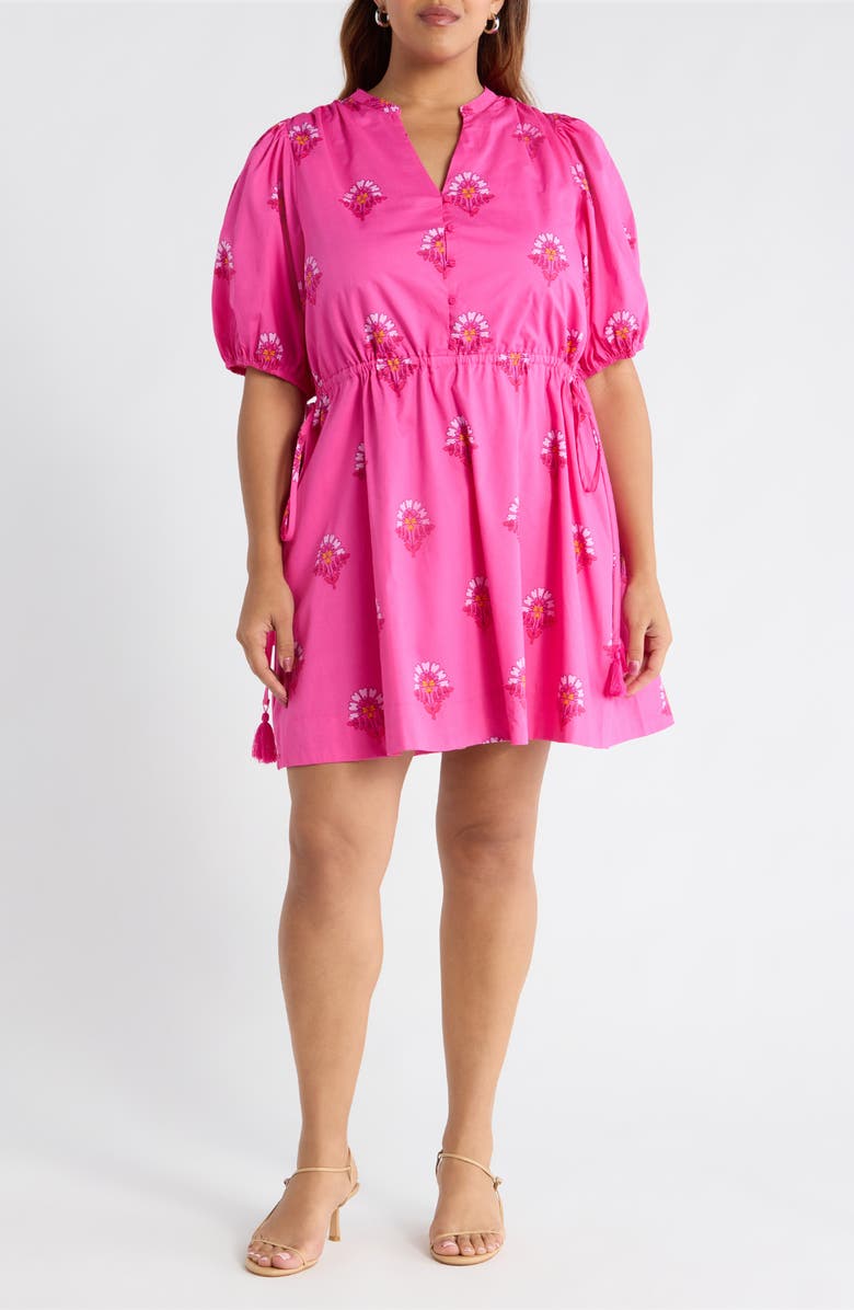 SUGARLIPS Scarlett Floral Hesper Minidress, Main, color, Fuchsia-Pinks