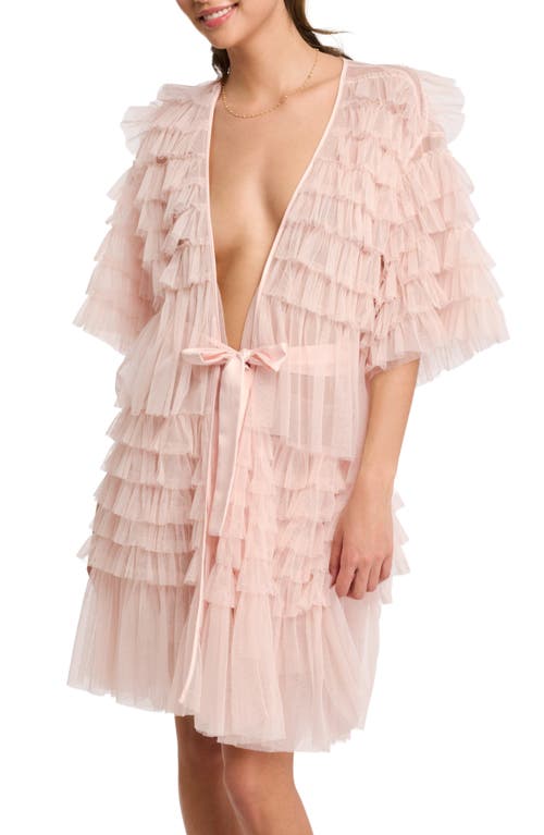 Rya Collection Froufrou Tulle Robe In Blush