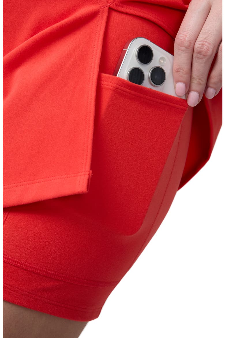 Maternity Active Dress with Built-In Shorts & Double Layer Bra, Alternate, color, Hibiscus