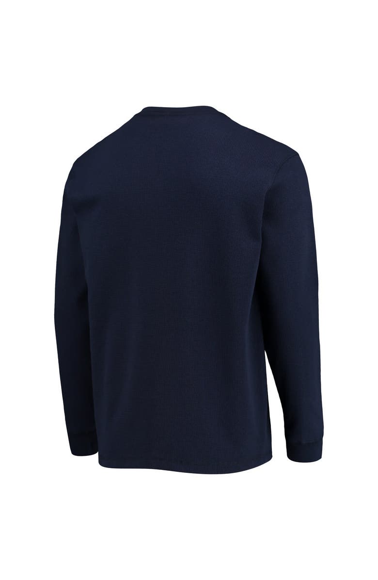 DUNBROOKE Men's Dunbrooke Navy Chicago Bears Logo Maverick Thermal Henley Long Sleeve T-Shirt, Alternate, color, Navy