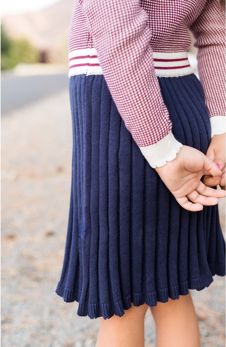 Hope & Henry Girls' Organic French Blocked Sweater Dress, Toddler, Alternate, color, 