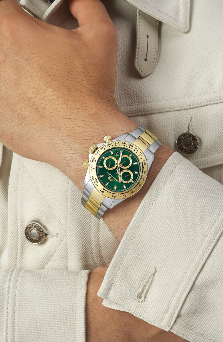 PORSAMO BLEU Preston Two-Tone Bracelet Watch, 44mm, Alternate, color, Two-Tone