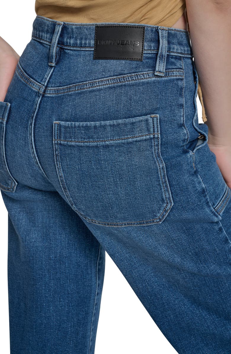 DKNY Jeans High Waist Seamed Utility Jeans, Alternate, color, 