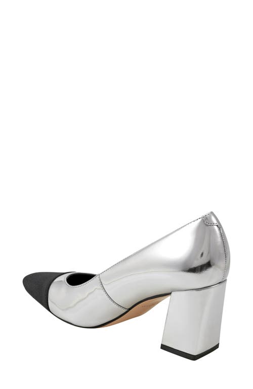 Marc Fisher Ltd Vernie Block Heel Pump In Silver
