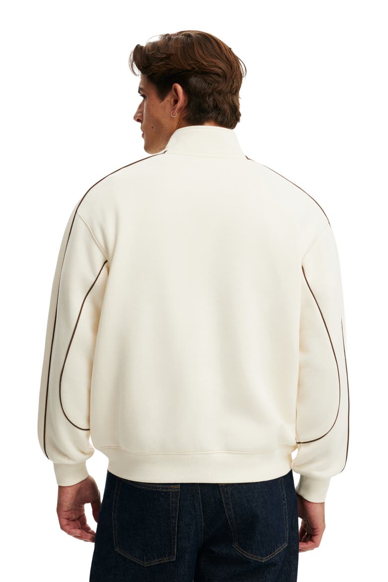 Men's 1/4 Zip Graphic Fleece, Alternate, color, Oat  Fairway Fittings
