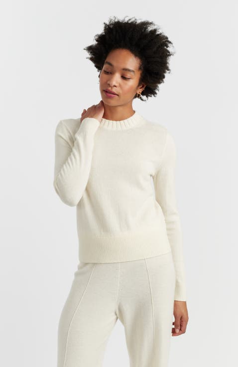 Wool & Cashmere Cropped Sporty Sweater