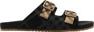 Burberry Check Suede Urchin Sandals