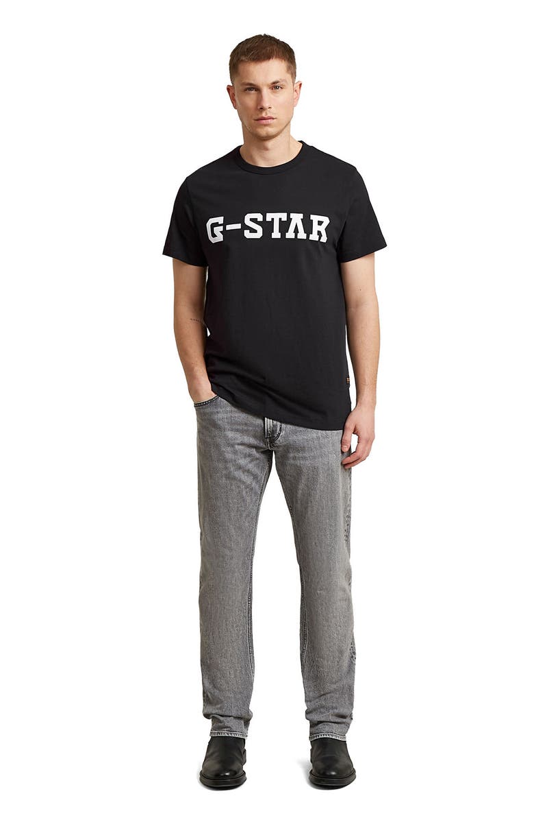 G-STAR Logo Organic Cotton Graphic T-Shirt, Alternate, color, Black