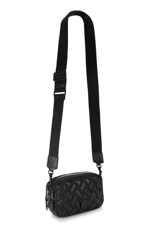 Kurt Geiger Womens Black Kensington Quilted Leather Camera Bag In Black