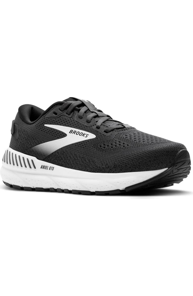 Brooks Ariel GTS 24 Running Shoe, Main, color, Ebony/Black/White