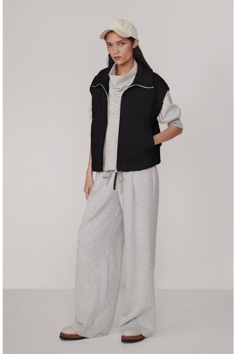 Dominic Fleece Gilet, Alternate, color, BLACK