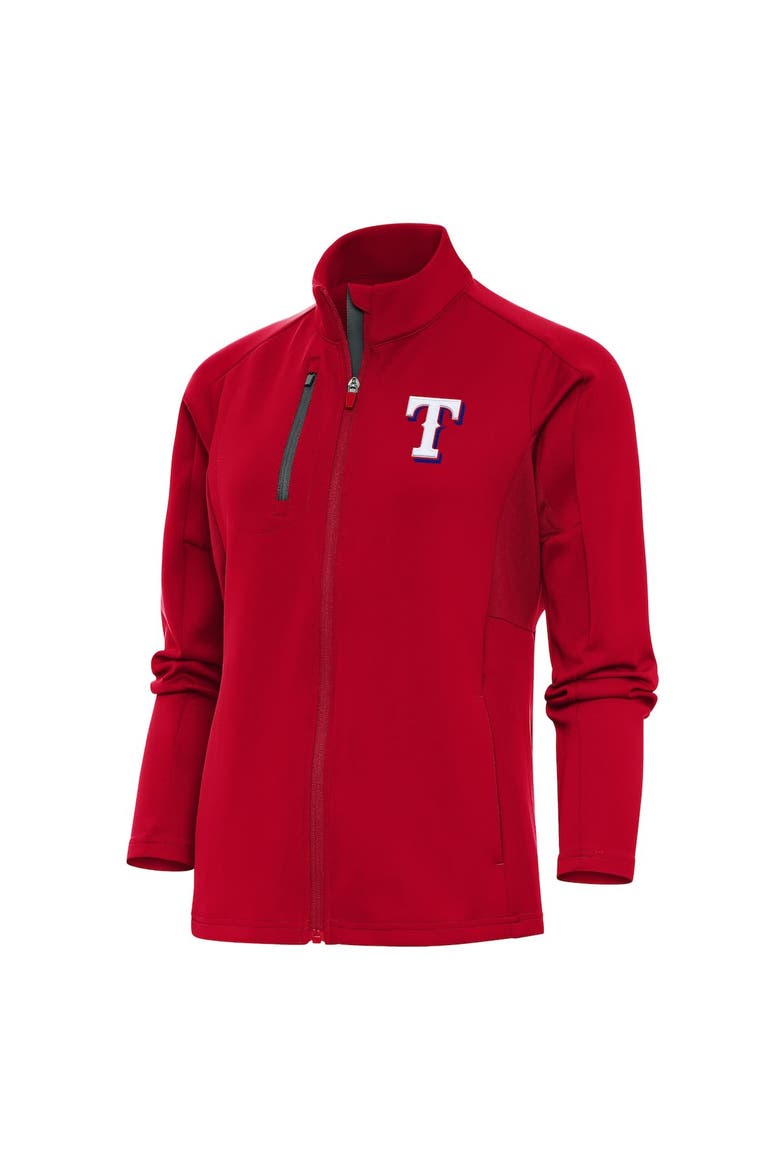 Women's Antigua Red Texas Rangers Logo Generation Full-Zip Jacket, Main, color, Red