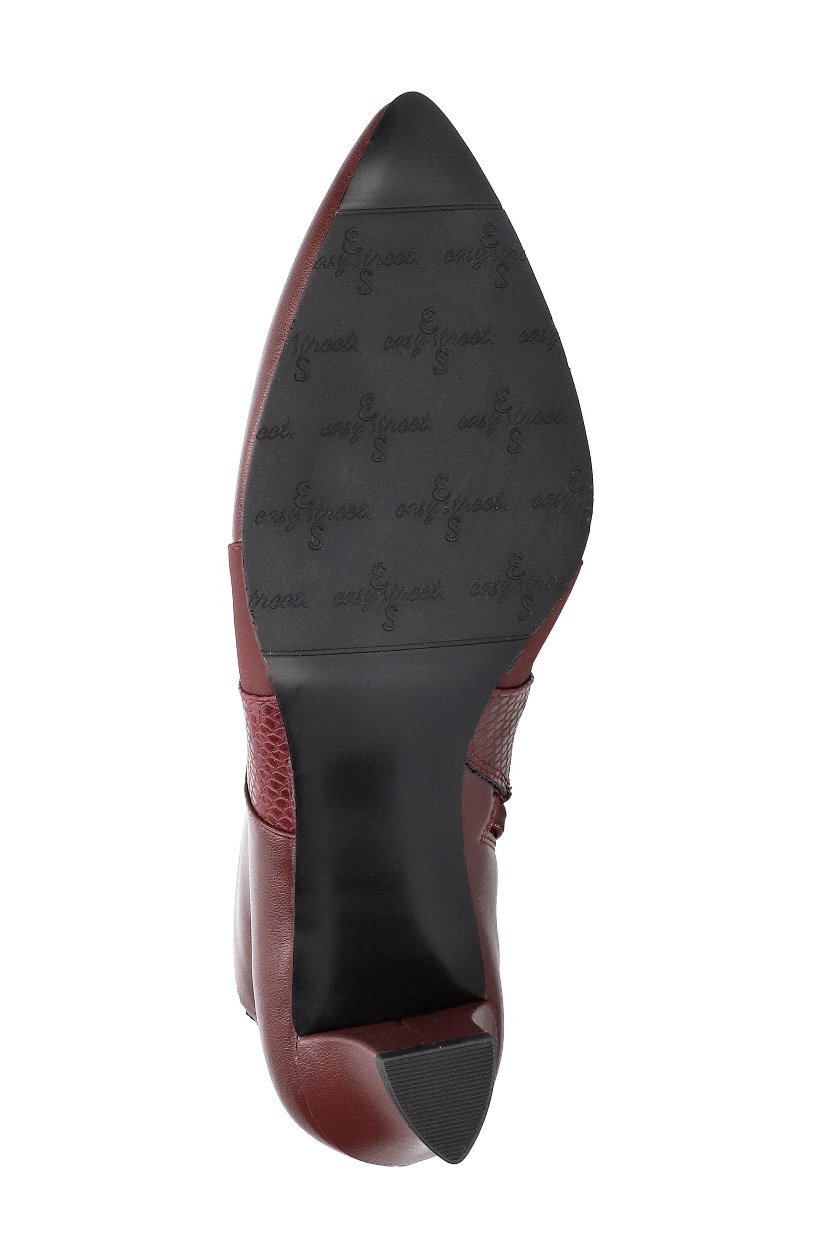 Falcon Pointed Toe Bootie, Alternate, color, BURGUNDY