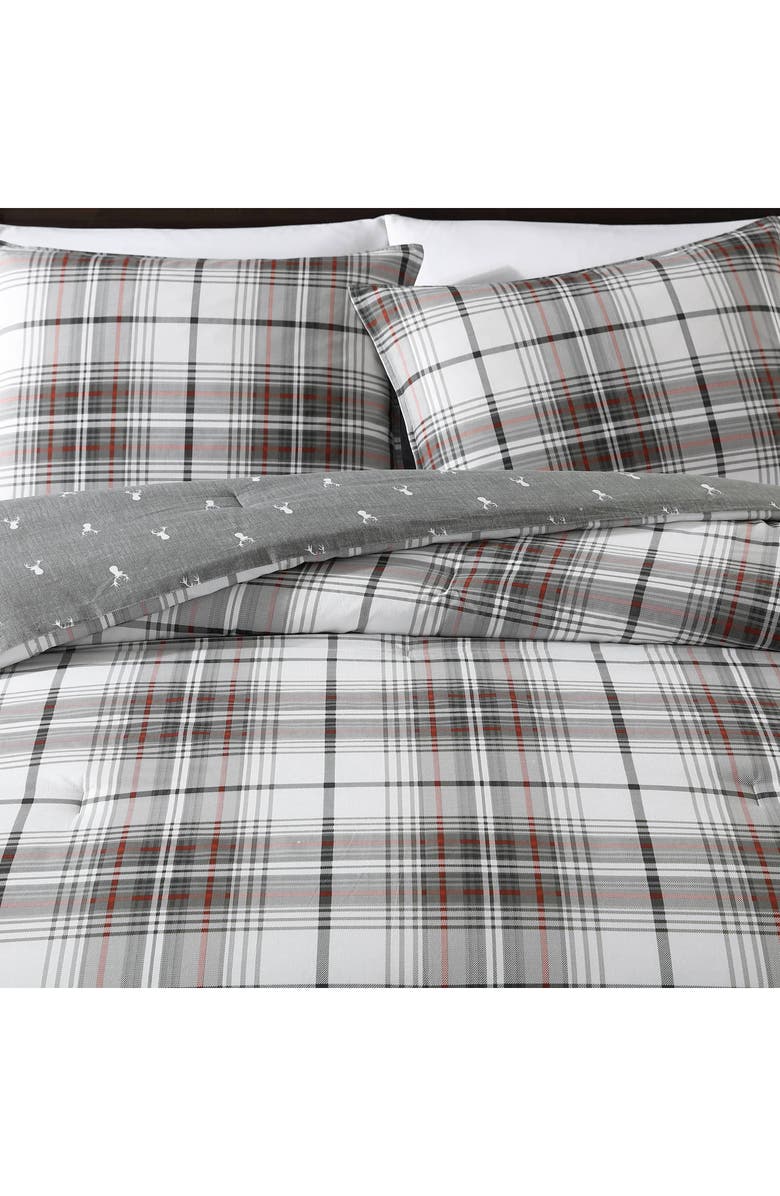 Eddie Bauer Alder Plaid Full/Queen Comforter Set, Alternate, color, Grey