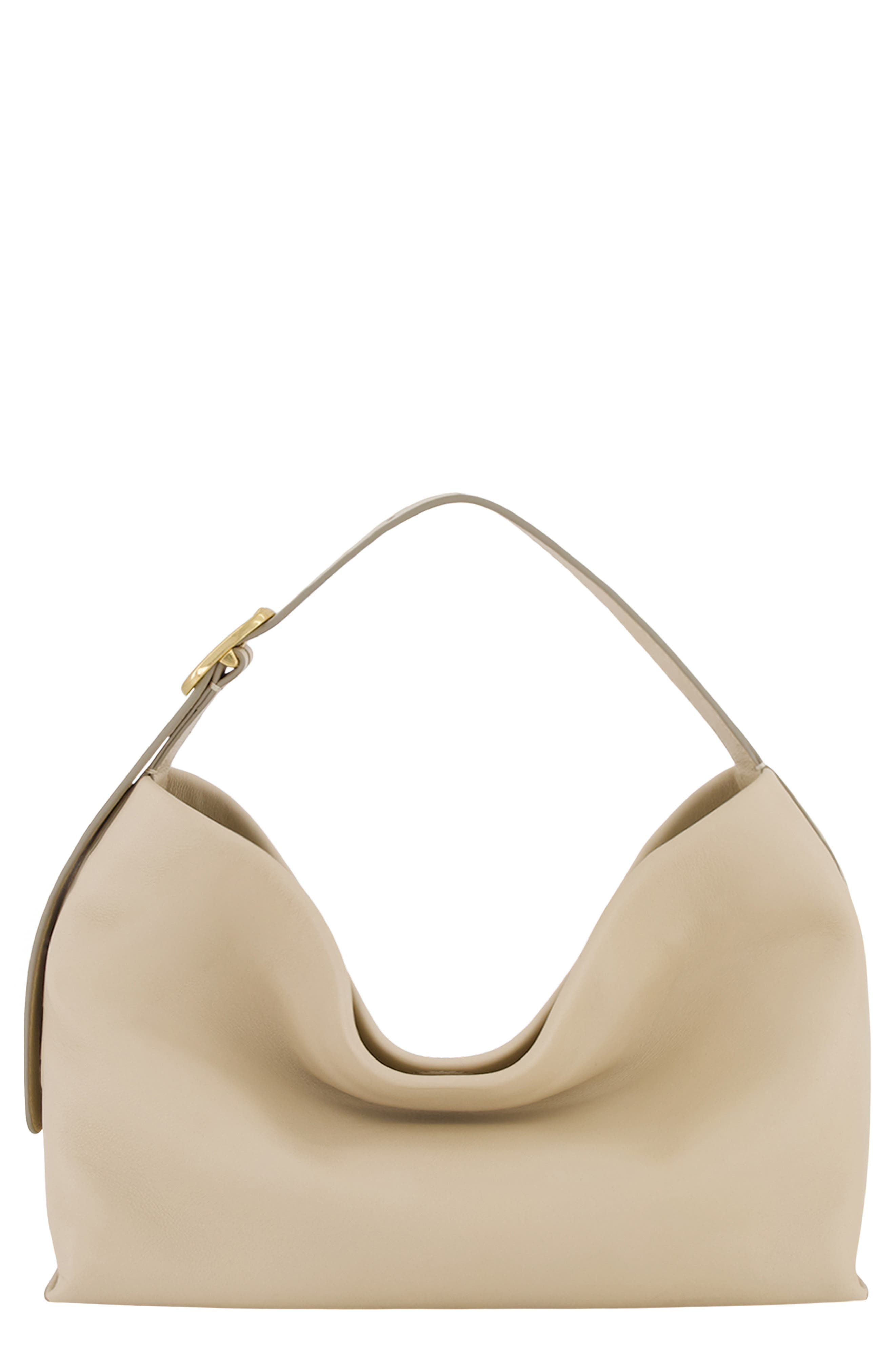 Vince Small Plonge Vivian Leather Hobo Bag, Main, color, Marzipan