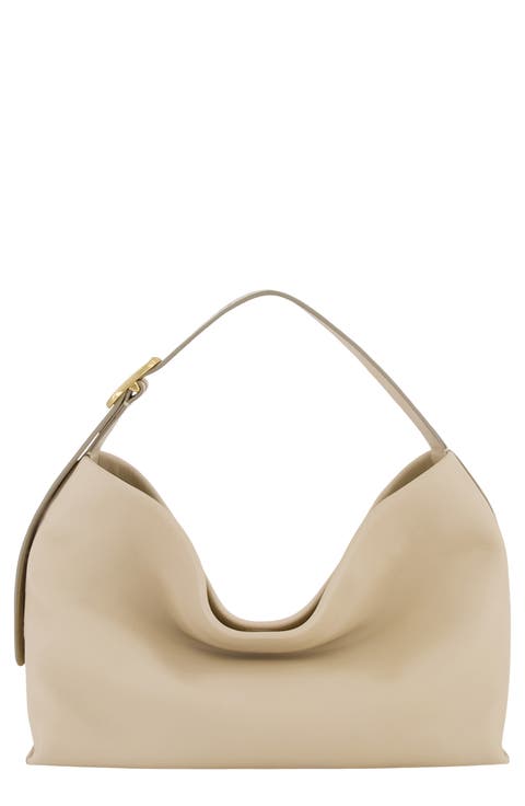 Small Plonge Vivian Leather Hobo Bag