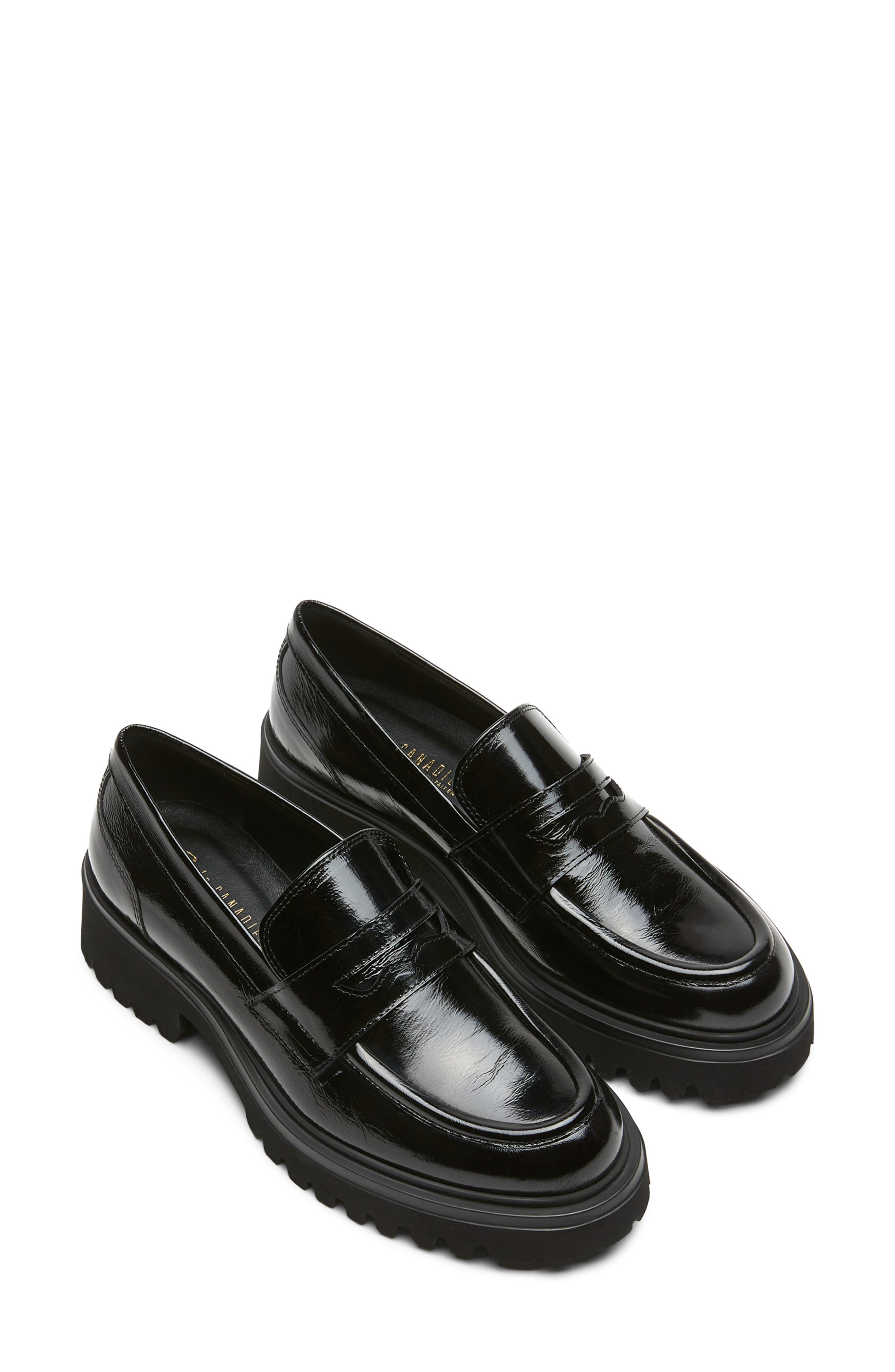 KARMIC City Dry™ Waterproof Penny Loafer, Alternate, color, BLACK CRUSHED