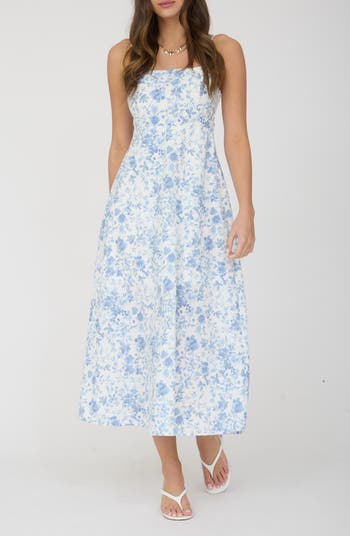 Blu Pepper Floral Sleeveless Midi Dress | Nordstromrack