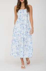Blu Pepper Floral Sleeveless Midi Dress