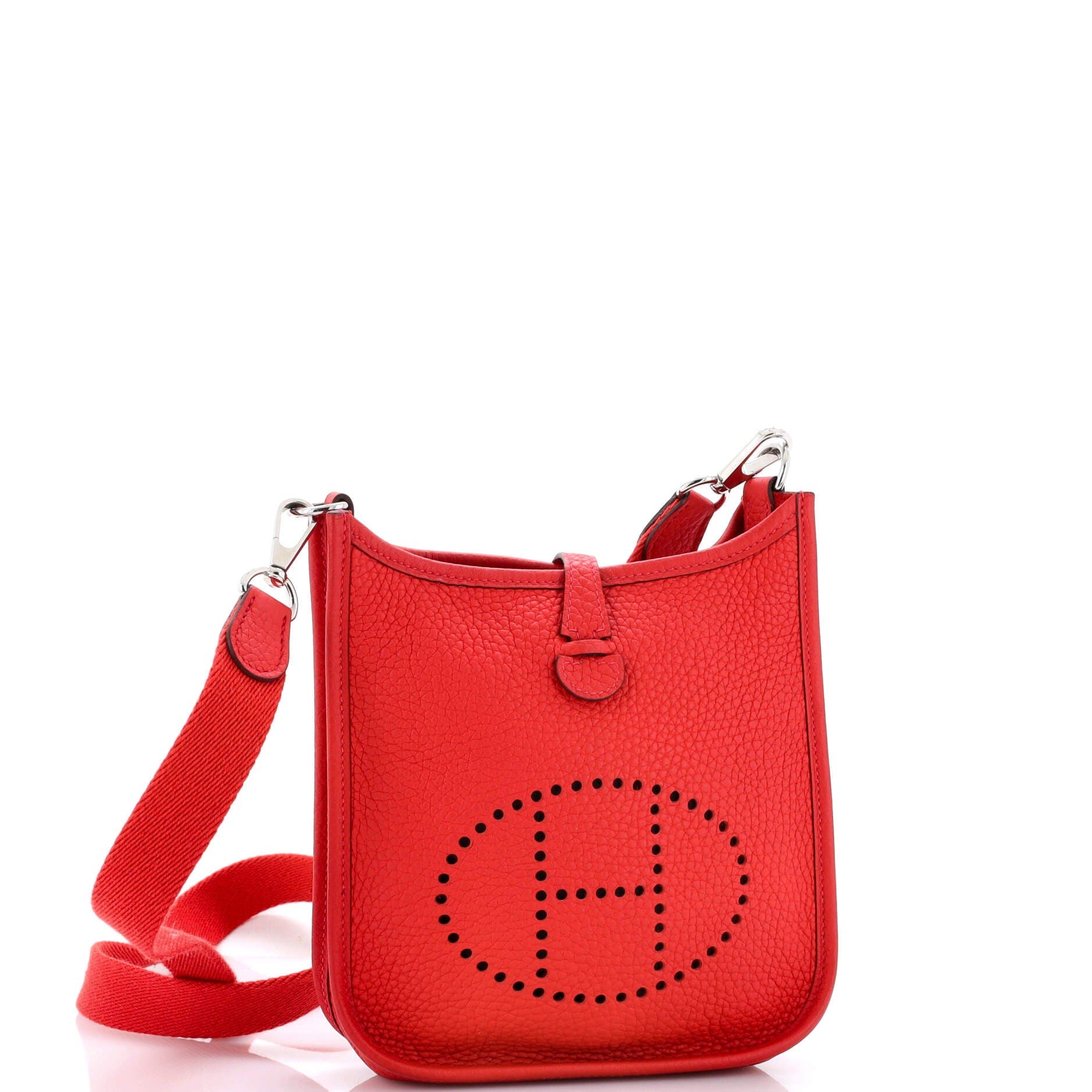 Pre-Owned Hermes Evelyne Bag Gen III Clemence TPM, Alternate, color, Geranium