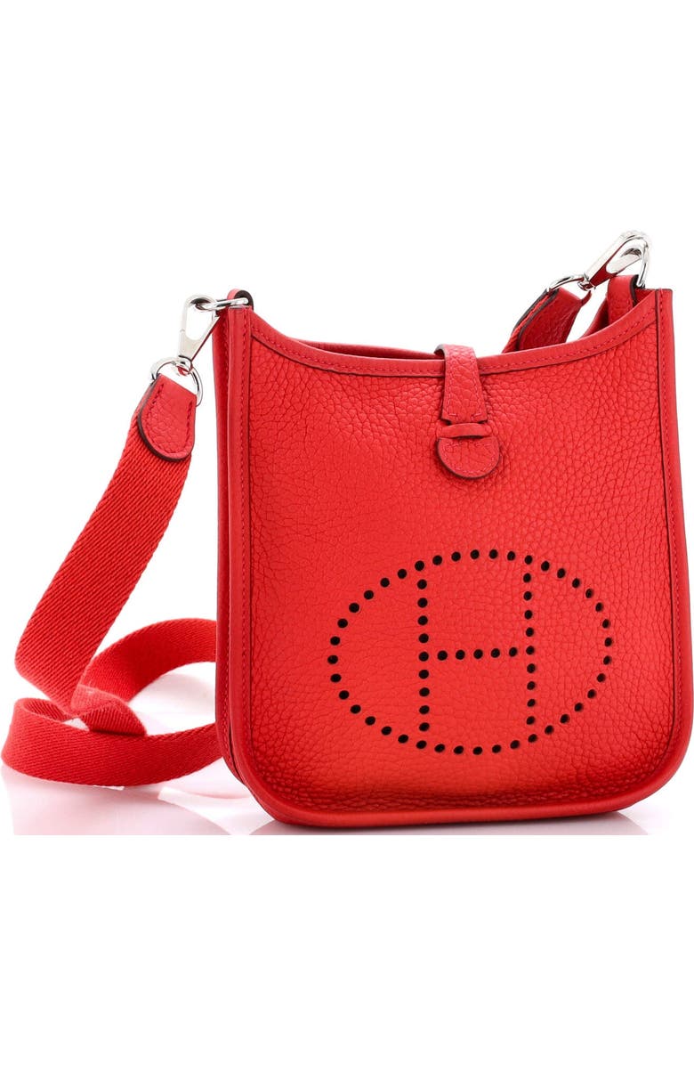 Pre-Owned Hermes Evelyne Bag Gen III Clemence TPM, Alternate, color, Geranium