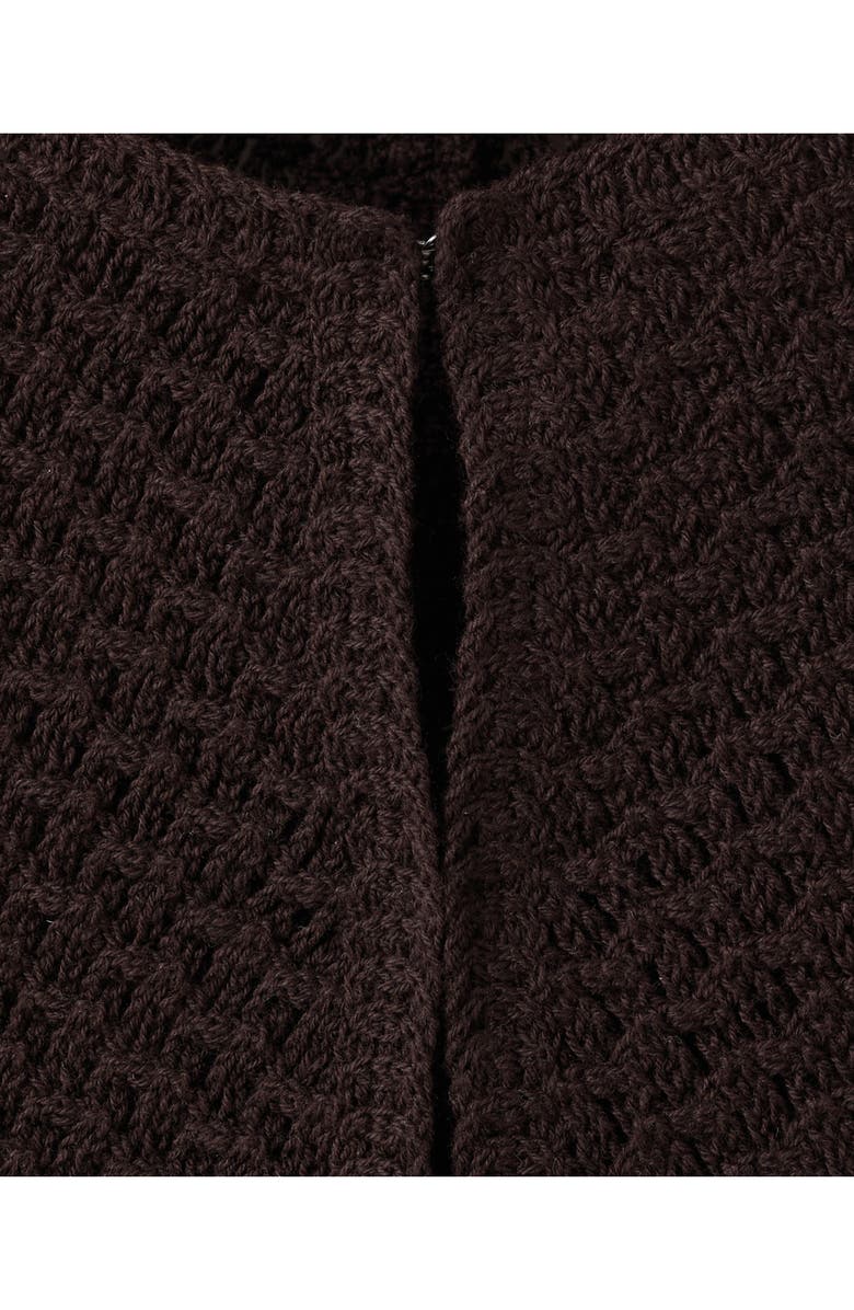 MANGO Open Stitch Sweater Vest, Alternate, color, Brown