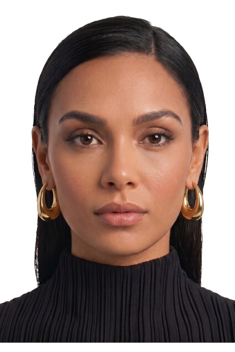 Chanda Teardrop Post Earrings, Alternate, color, Gold