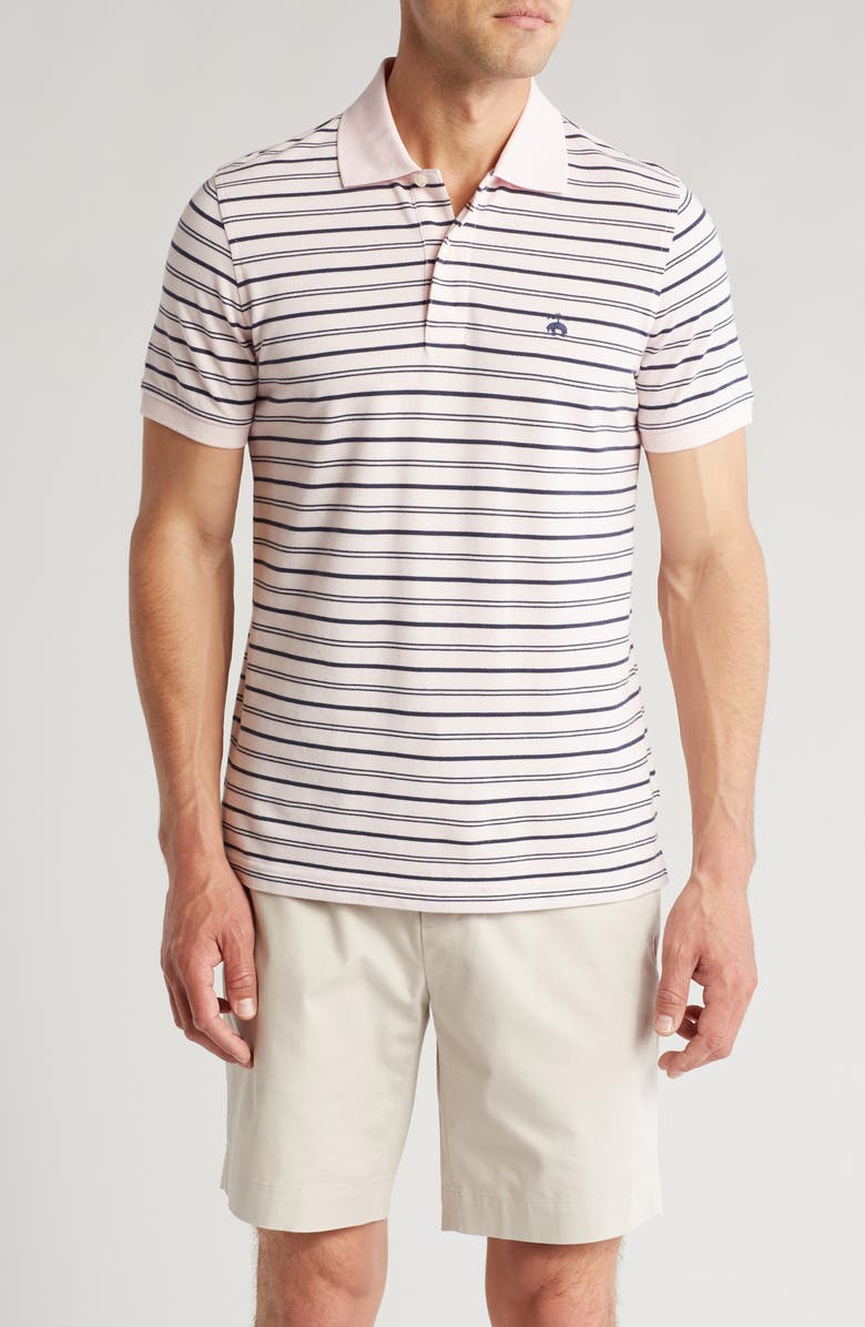 Brooks Brothers Stripe Slim Fit Polo, Main, color, 